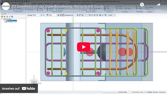 Zbrojenie 3D za pomocą zbrojenia Cube – wspornik ze skosem (DE)