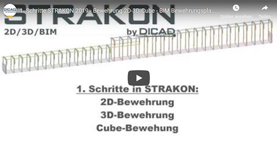 Wideo 1. kroki: Zbrojenia 2D-3D-Cube - Planowanie zbrojenia BIM (DE)