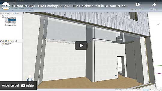 Wideo BIM Catalogs PlugIN - Wczytaj obiekty BIM bezpośrednio do programu STRAKON (DE)
