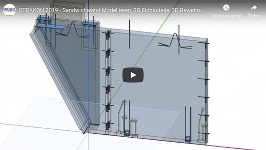 Wideo Modelowanie ścian Sandwich, wbudowane akcesoriów 3D, zbrojenie 3D (DE)